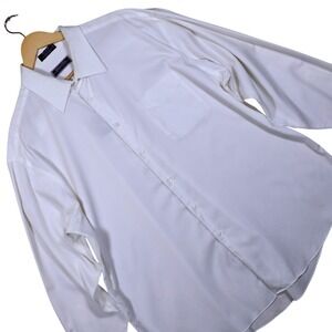 Roberto Villini Mens XXL 18 34-35 Non Iron 100% Cotton Dress Shirt